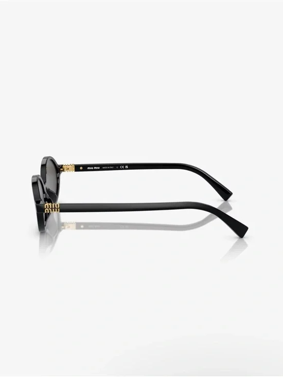 Miu Miu Black Oval Sunglasses - Picture 3 of 6